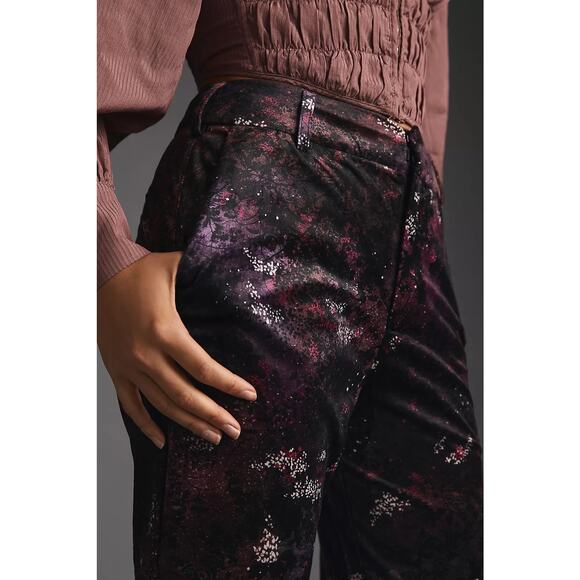 Scotch & Soda x Anthropologie Velvet Flare High Rise Trouser Pant Size 27 - Picture 3 of 9